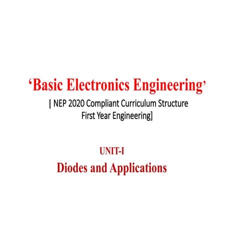 Fundamentals of Electronics- Basic Electronics notes | PDF