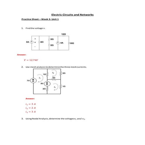 Unit 1  Basic electric circuits