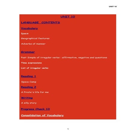 Unit 10. ANGLÈS. ALUMNAT NEE.