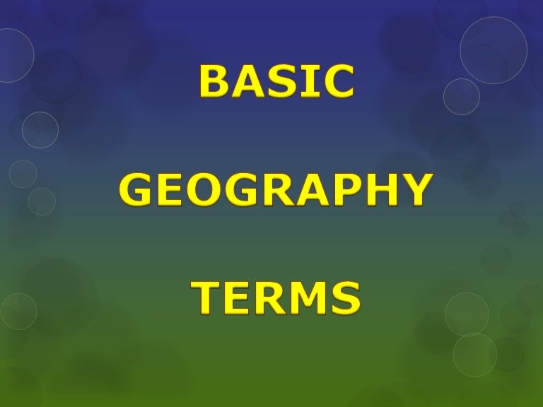 geography terms