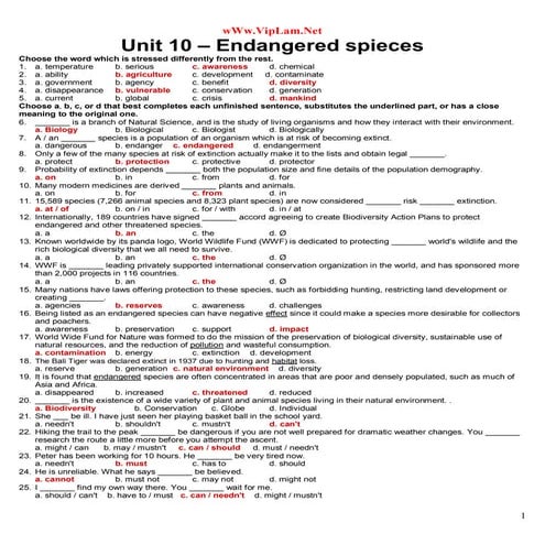 Đề Tiếng Anh 12 cơ bản unit 10 có đáp án - VipLam.Net