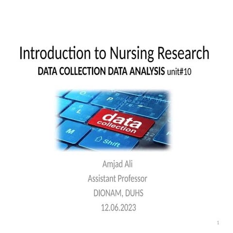 Nursing Research Data Collection and Data Analysis