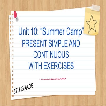 Unit 10 Summer Camp 