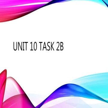 Unit 10 task 2b powerpoint | PPTX
