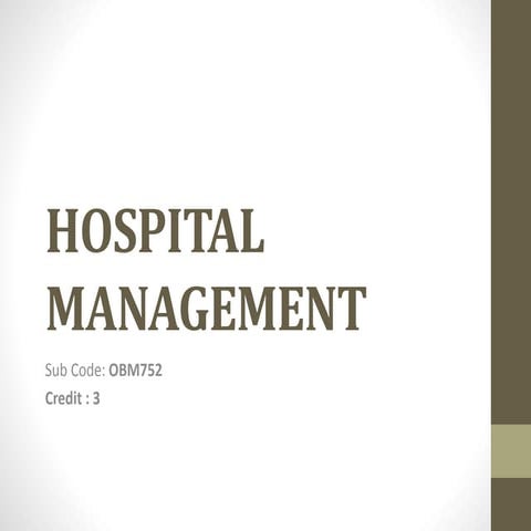 HOSPITAL MANAGEMENT