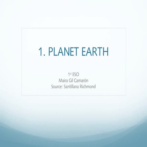 Unit 1 - Earth in space