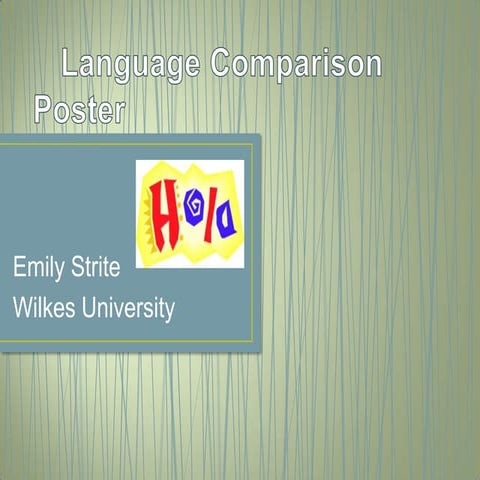 Unit 11 Language Comparison Poster