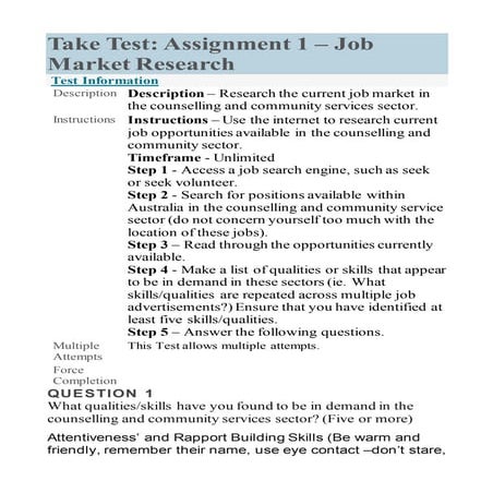  Unit 12  assignment 1 – job market research