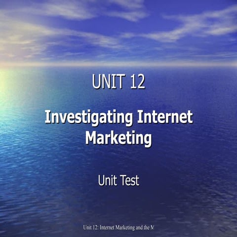 Unit 12 End Task