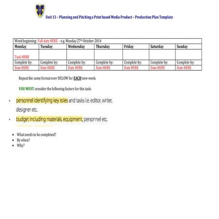 Locations recce template | DOCX