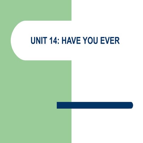 Unit 14 | PPT