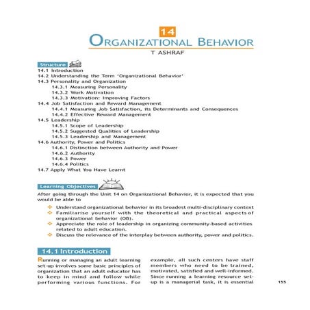 Unit 14 Organizational Behavior.