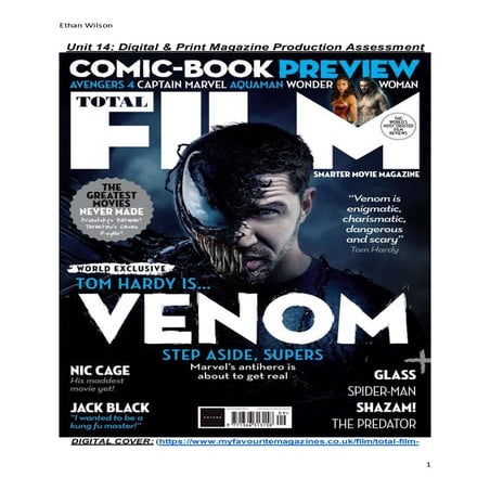 Unit 14 digital and print magazine production