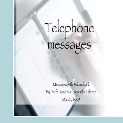 Unit 15 N.I. Would You Like To Leave A Message