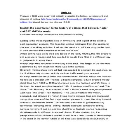 Unit 16 Editing Essay