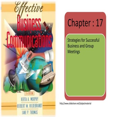 Strategies for Successful Business and Group Meetings