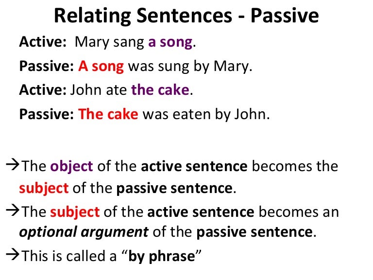 passive sentence