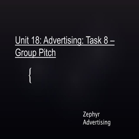Unit 18 advertising task 8  group pitch