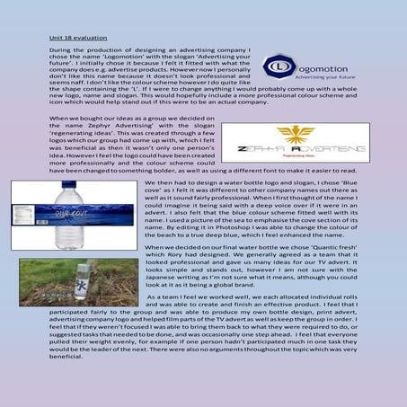 Unit 18 final evaluation