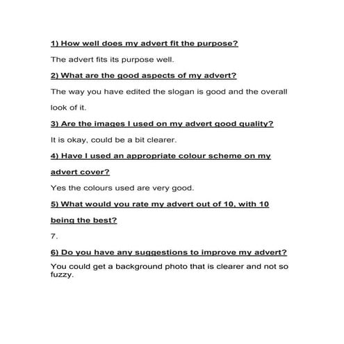 Unit 18 get audience feedback