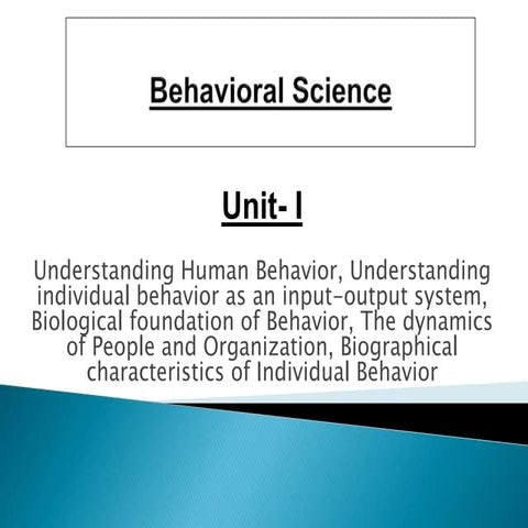 Organizational Behavior Introduction and
