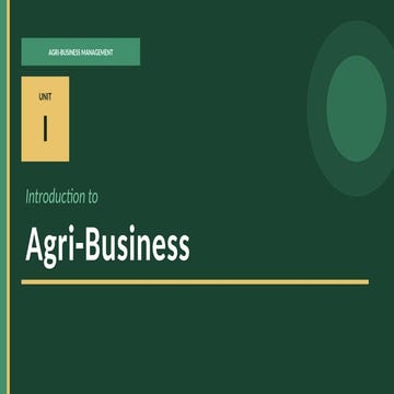 Agri business Management and its Importance | PDF
