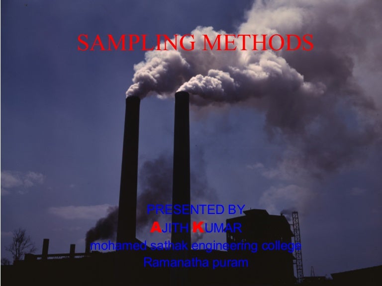 Sampling in air pollution