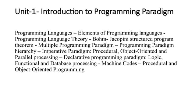 Advanced Programming practices - UNIT 1 .pptx