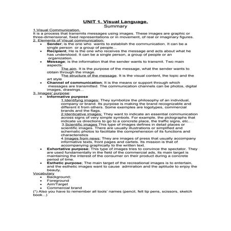 Unit 1 art summaries 12 13