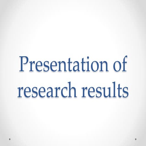 presentation of research results (urtak)
