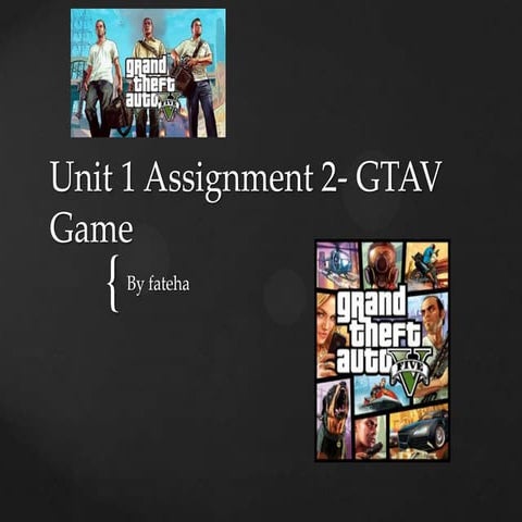 Unit 1 assignment 2  gtav game by fateha