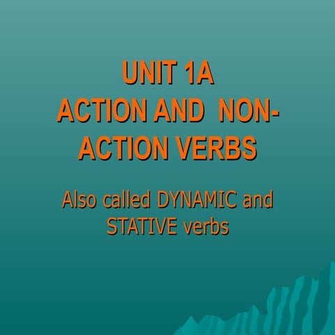 action and non action verbs