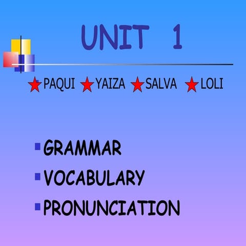 Unit 1 basic level 1 c