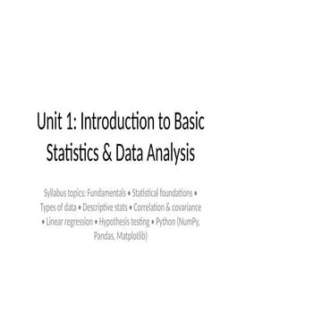 Introduction to data analysis using excel | PPTX