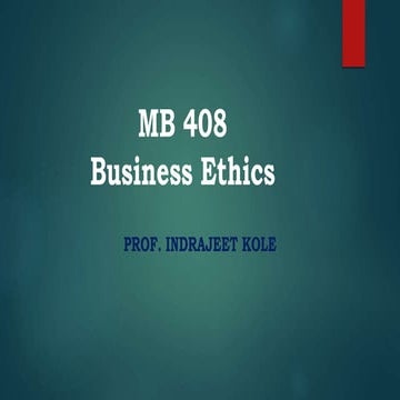 Unit 1 business ethics an overview