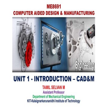 Introduction to CAD/CAM