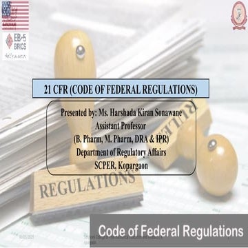 Code Of Federal Regulations and Federal Register