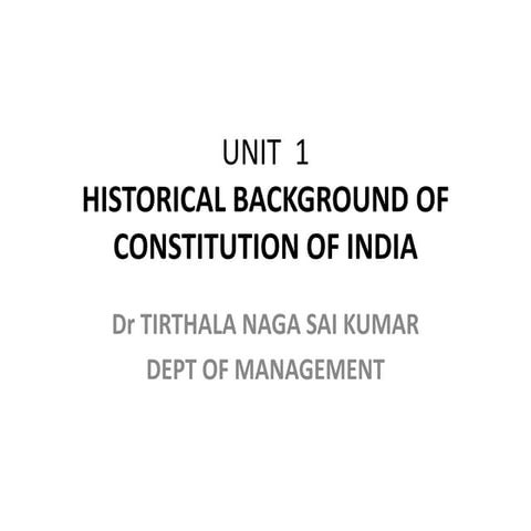 Unit 1 constitution of india 2018 pdf