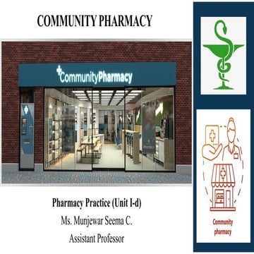 Community pharmacy: pharmacy practice unit 1d