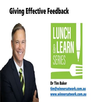 Giving Effective Feedback