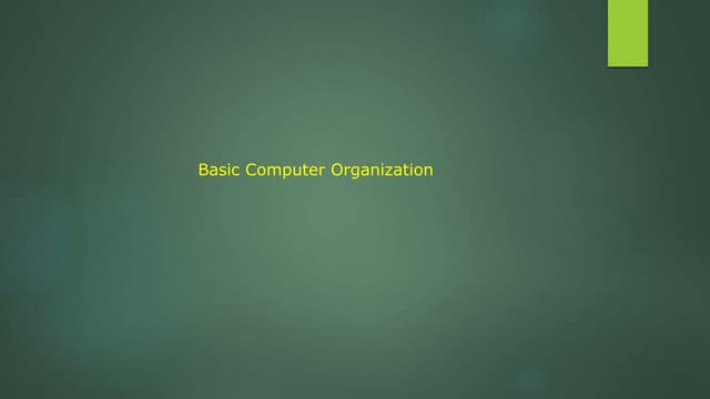 Unit1 four part basic computer organization | PPT