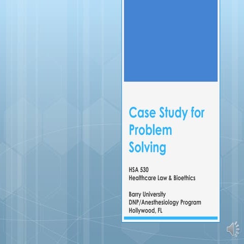 Unit 1 four part case analysis