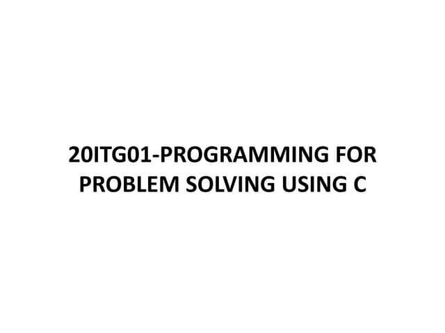 Unit 1_Fundamentals of Computing.ppttttt