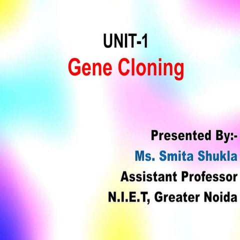 Unit 1 genetic engineering | PPTX