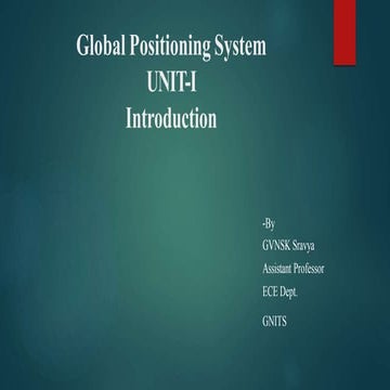 Unit1 GPS Introduction
