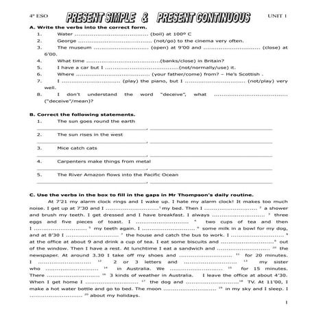 Unit1grammarpractice4ºeso