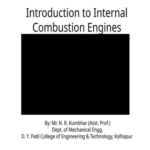 Unit1  Inroduction to Internal Combustion Engines