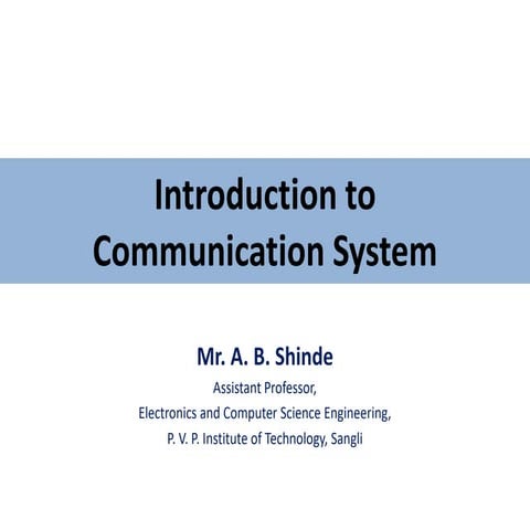 Communication System Basics | PPSX