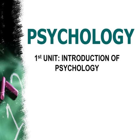 Unit1 Introduction of psychology