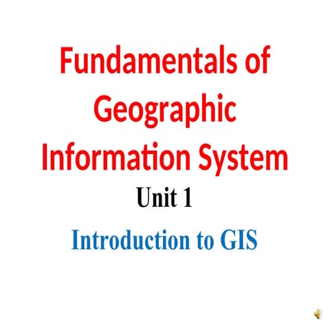 Introduction of GEOGRAPHIC INFORMATION SYSTEM | PPT